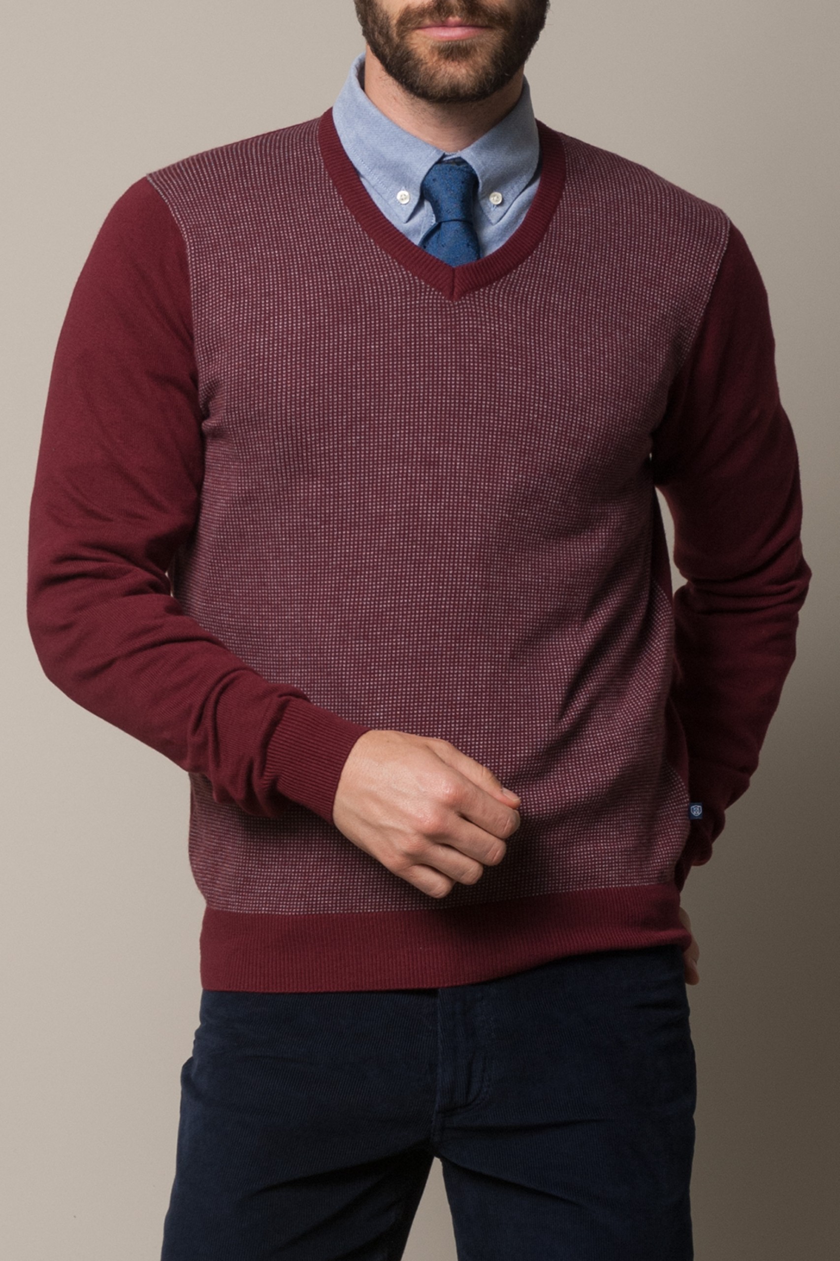 Jersey con cuello en V