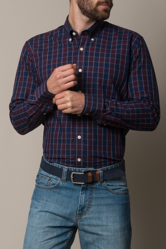 Camisa xadrez slim fit Camisa xadrez slim fit