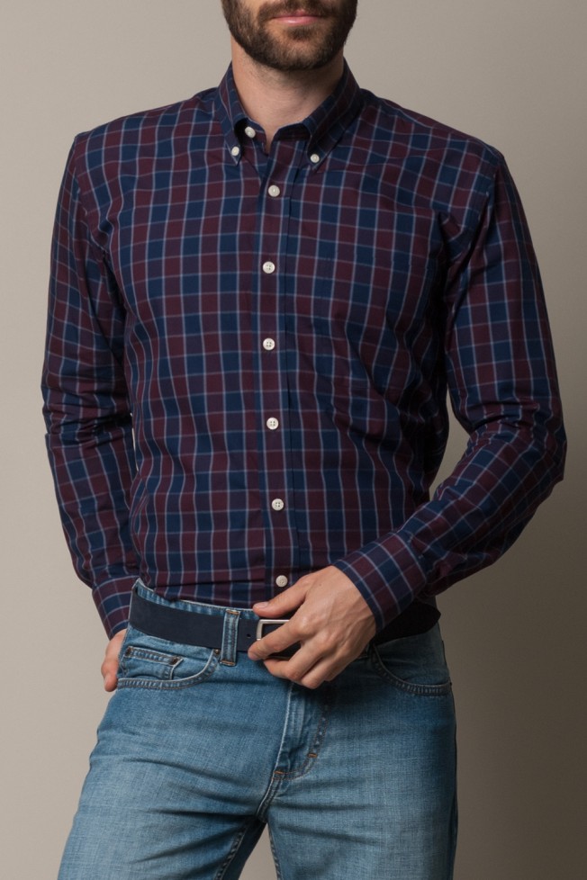 Camisa xadrez slim fit Camisa xadrez slim fit