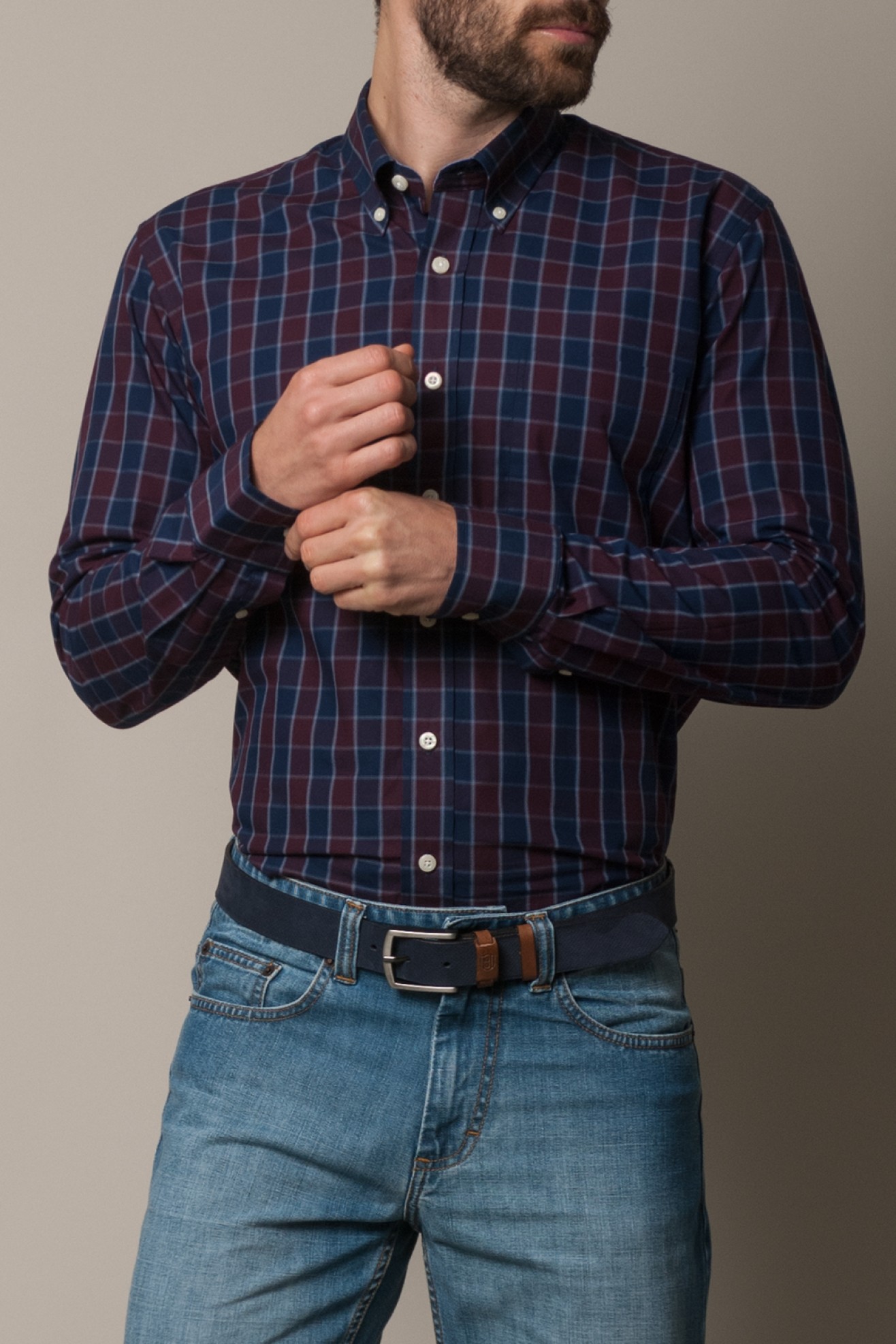 Camisa xadrez slim fit