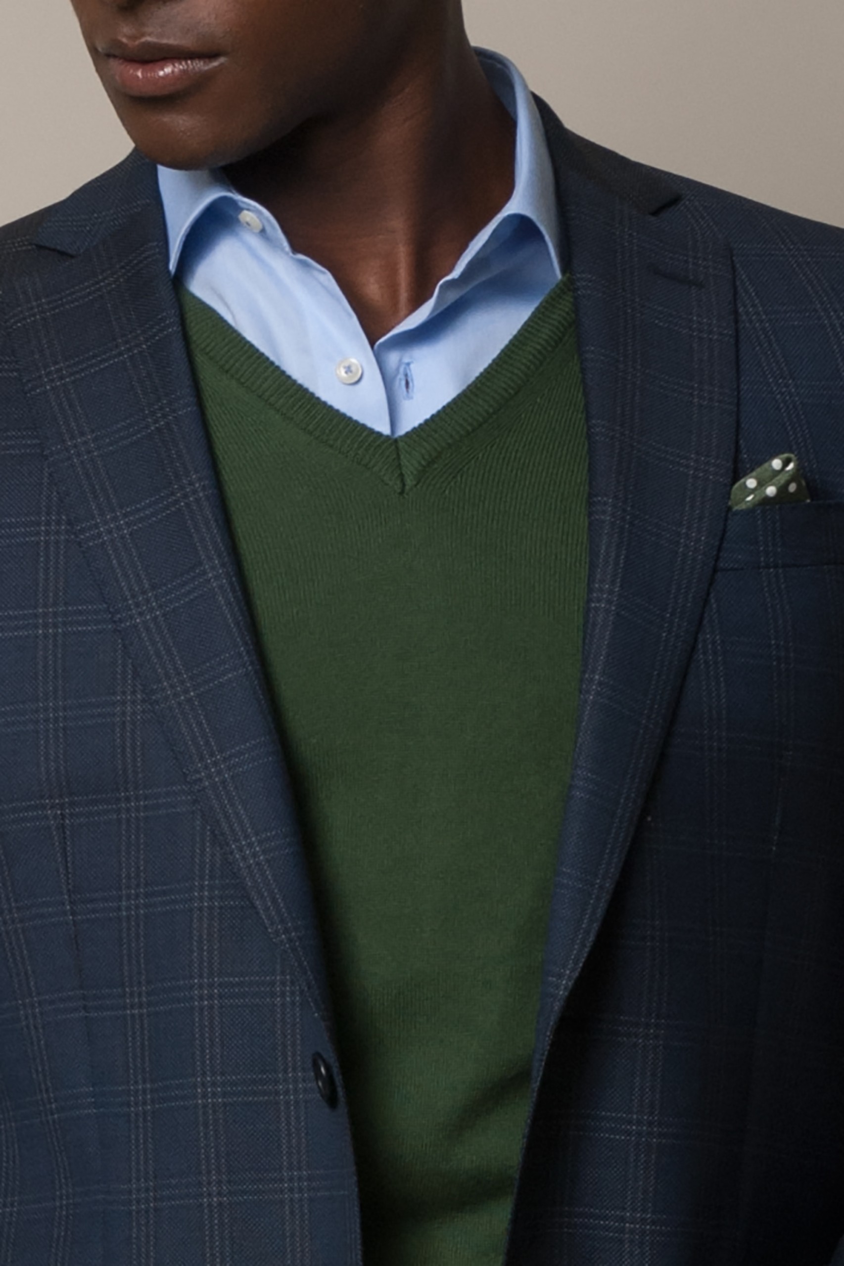 Blazer slim fit a cuadros