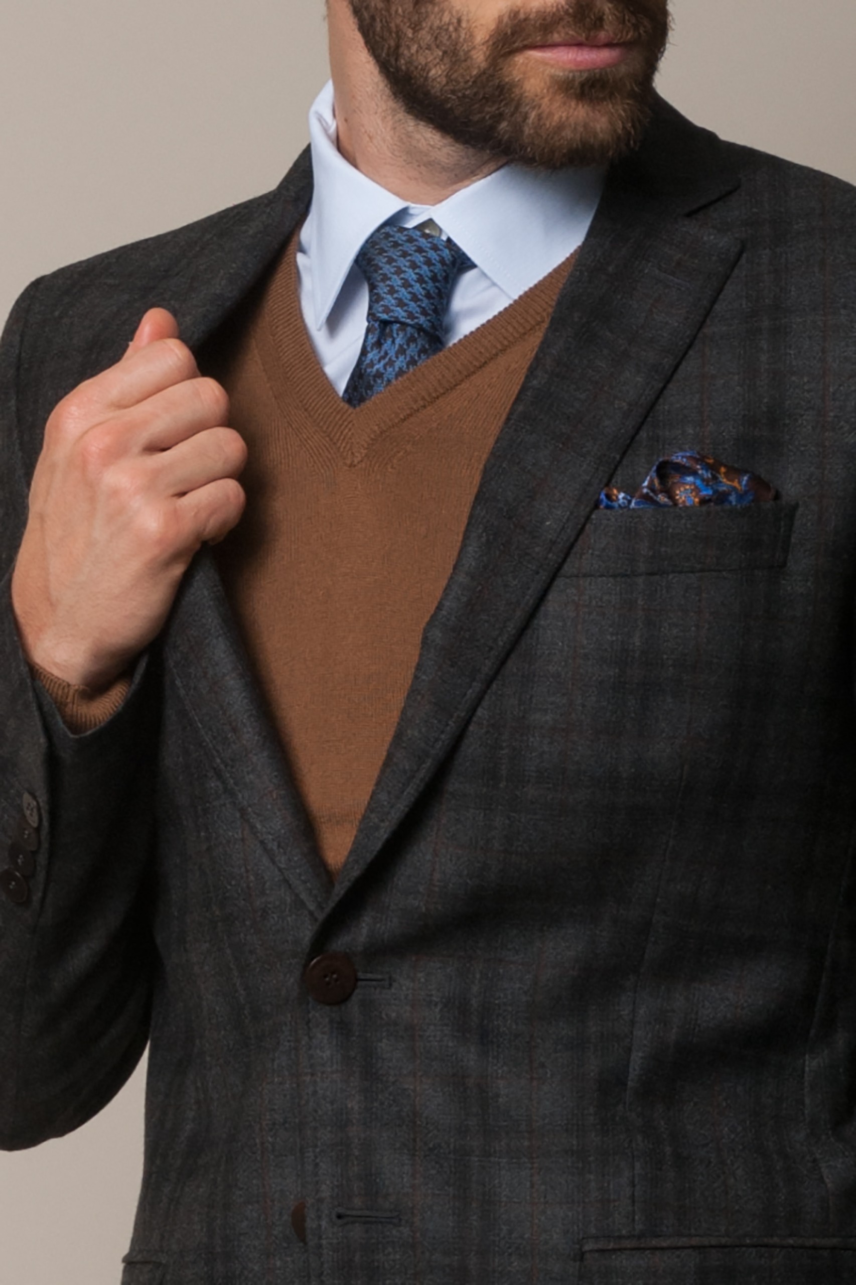 Blazer a cuadros slim fit