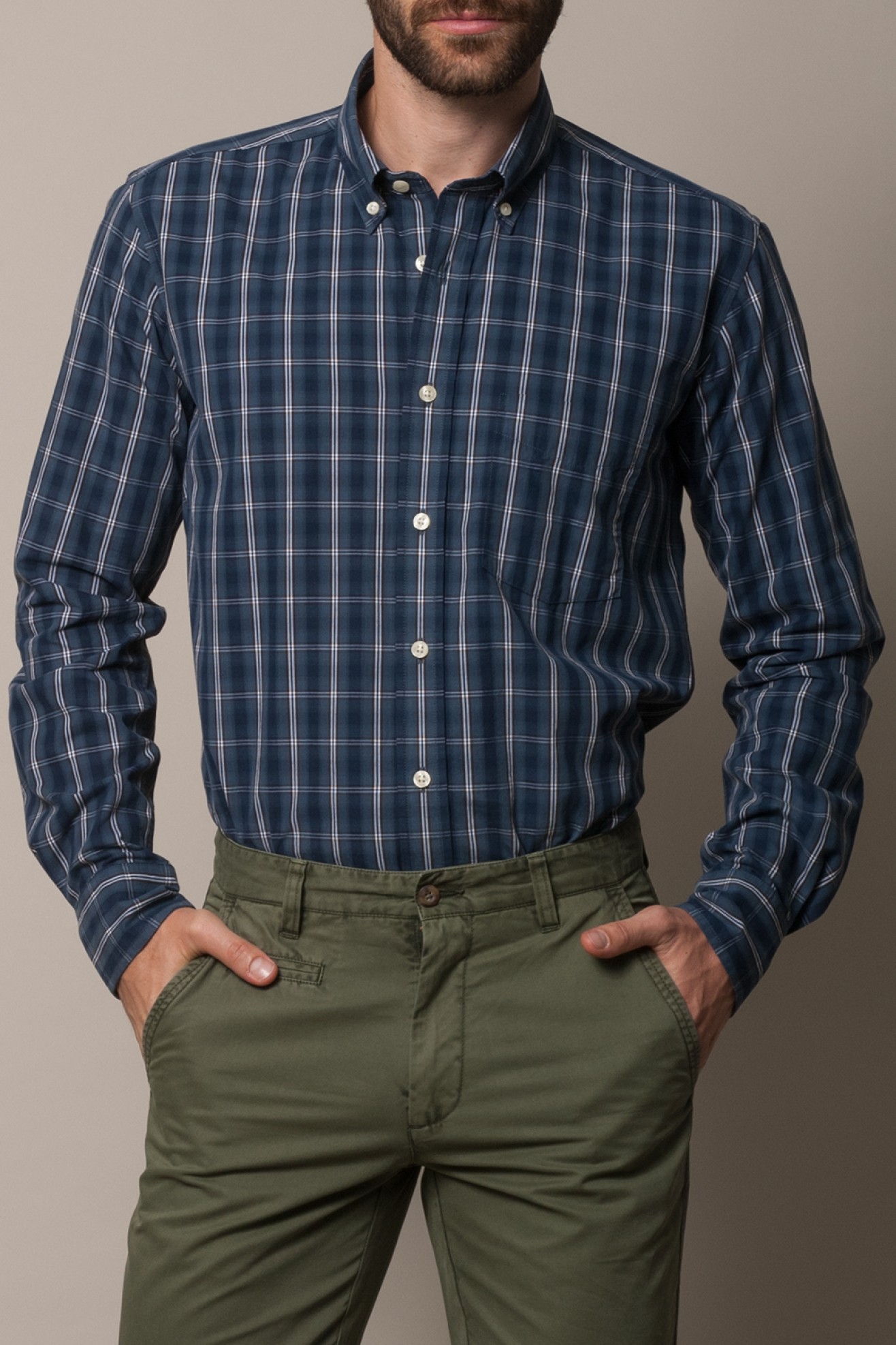 Camisa xadrez slim fit