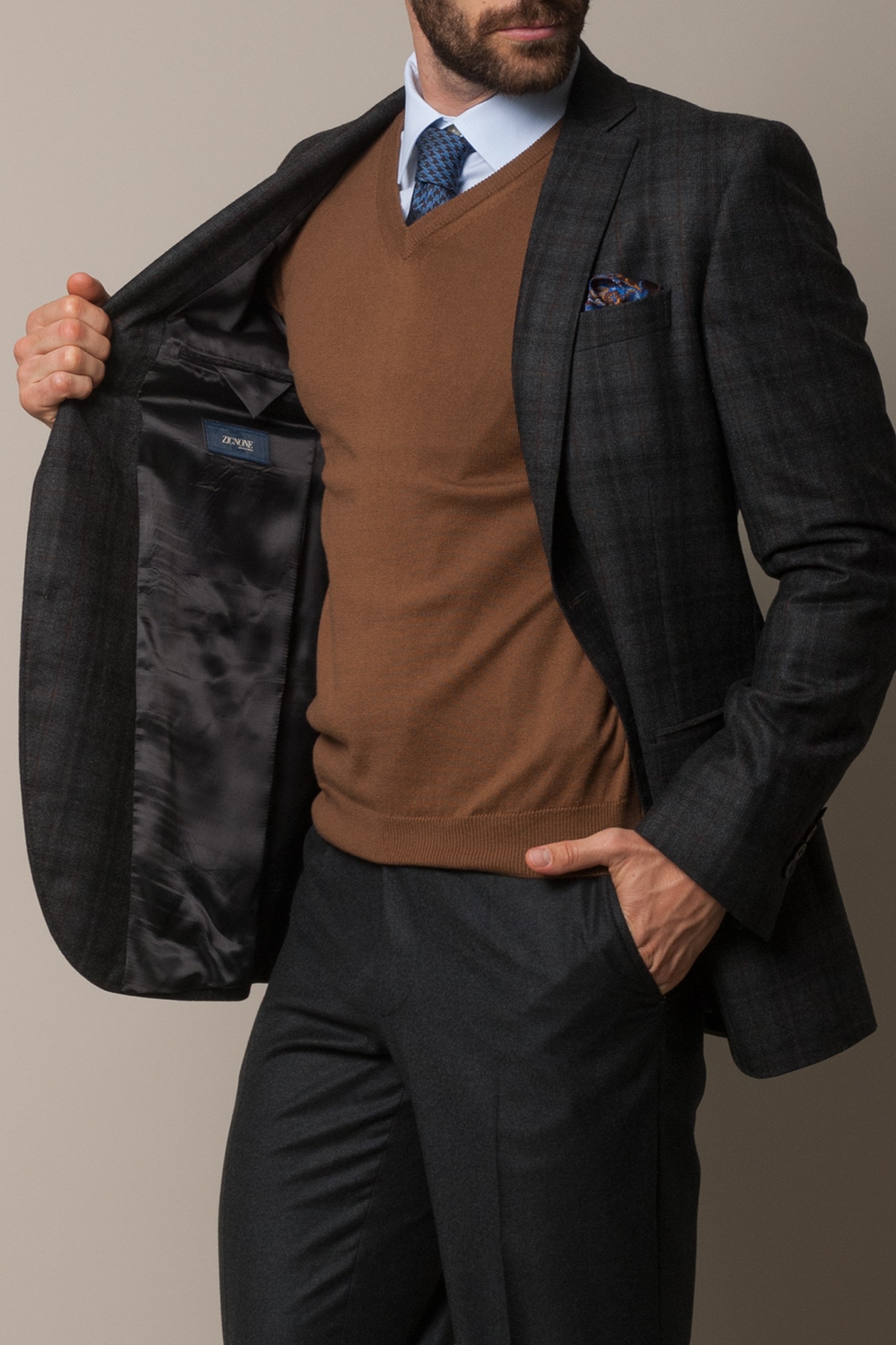 Blazer a cuadros slim fit