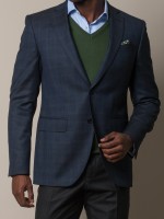 Blazer slim fit a cuadros