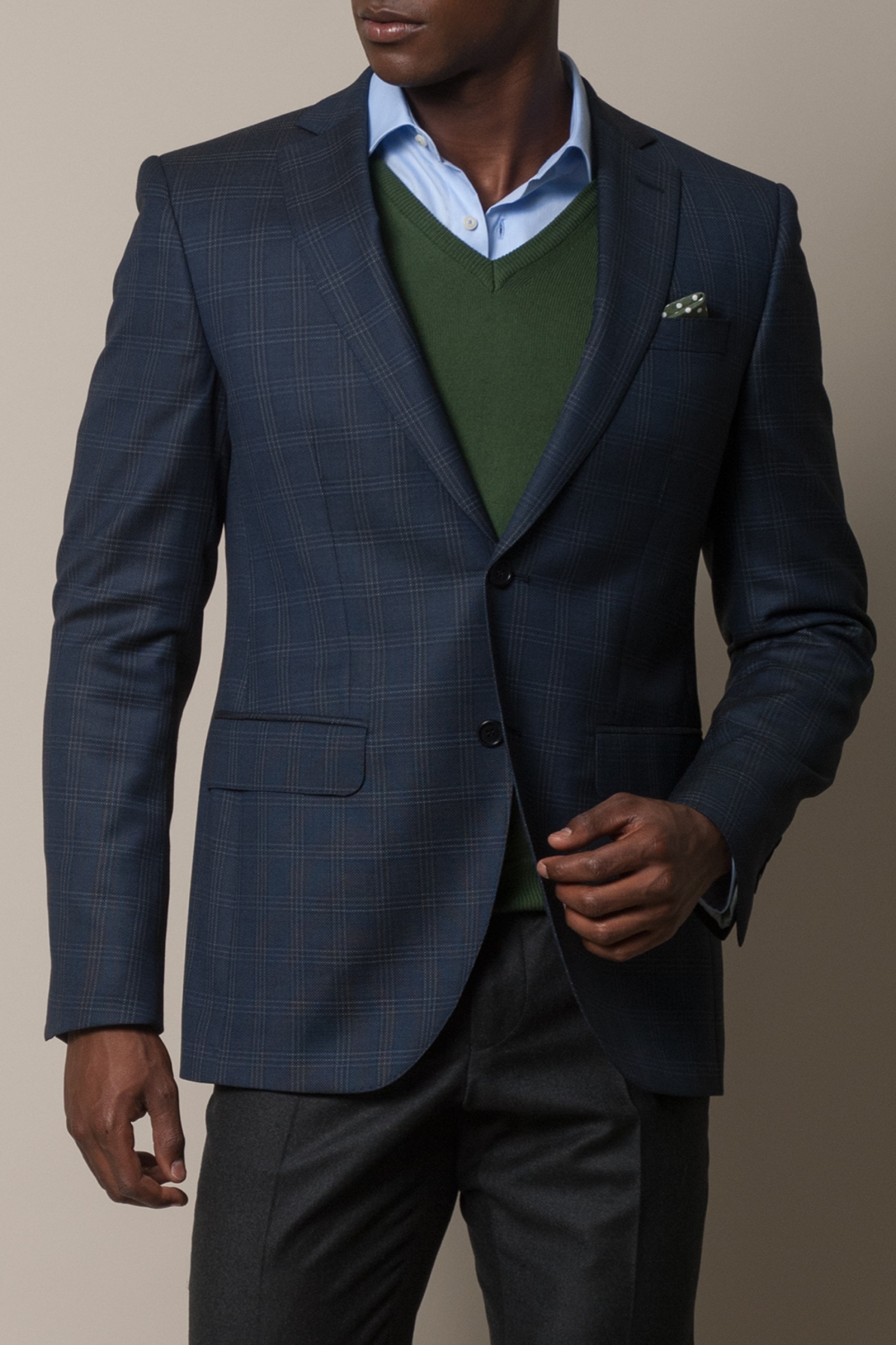 Blazer slim fit a cuadros