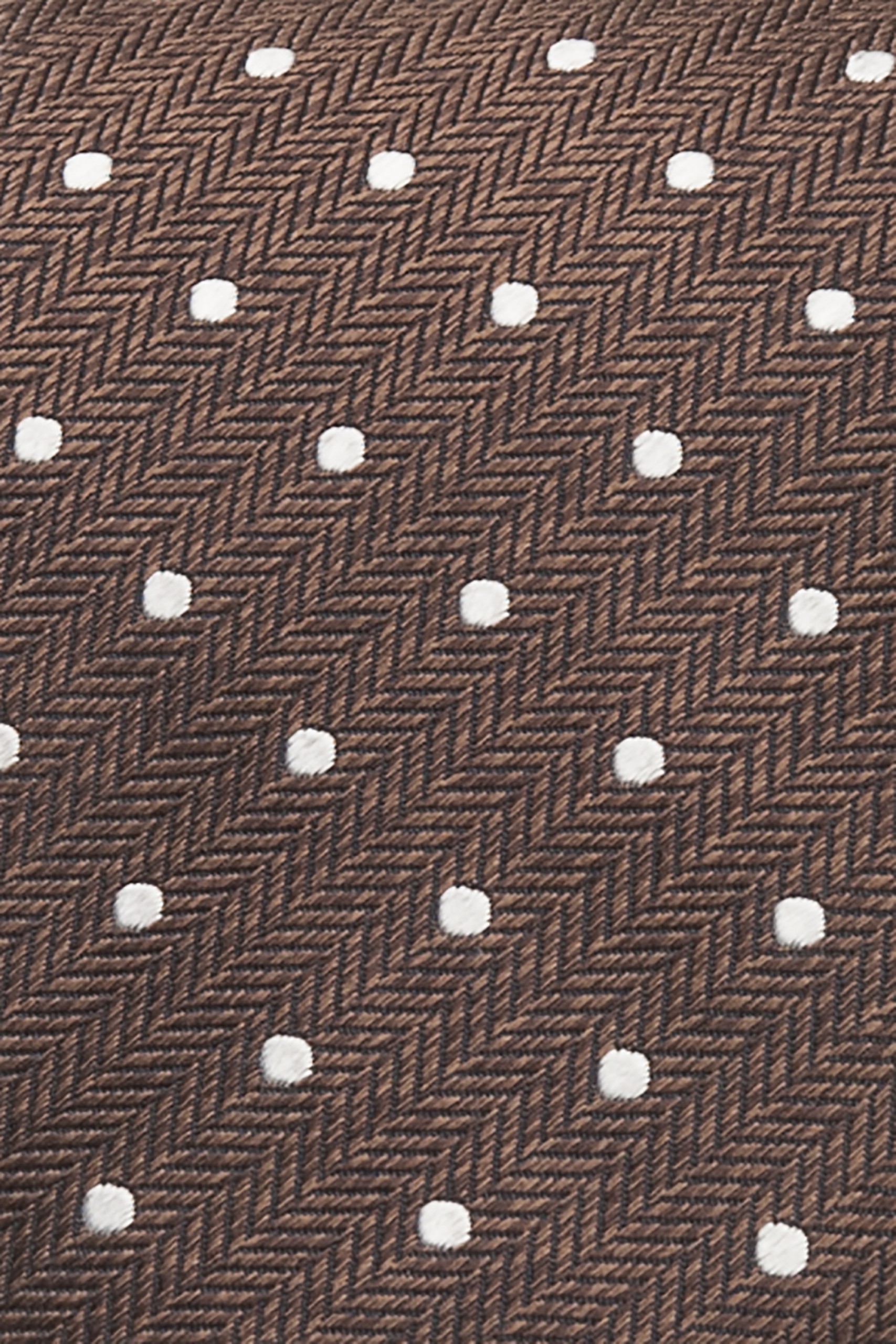 Corbata de seda texturizada con lunares