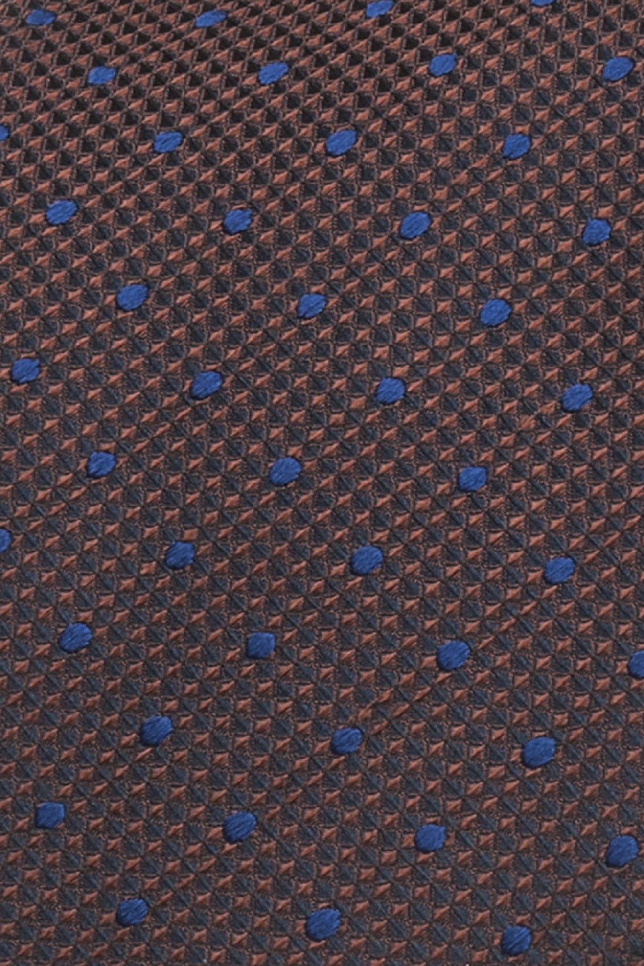 Corbata de seda texturizada con lunares
