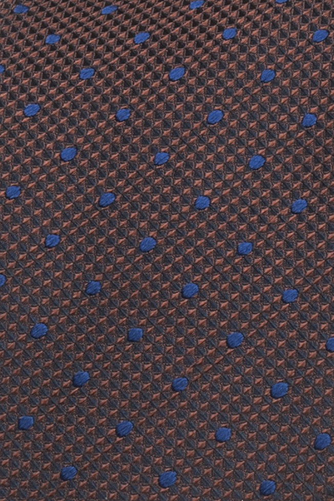 Corbata de seda texturizada con lunares  Corbata de seda texturizada con lunares