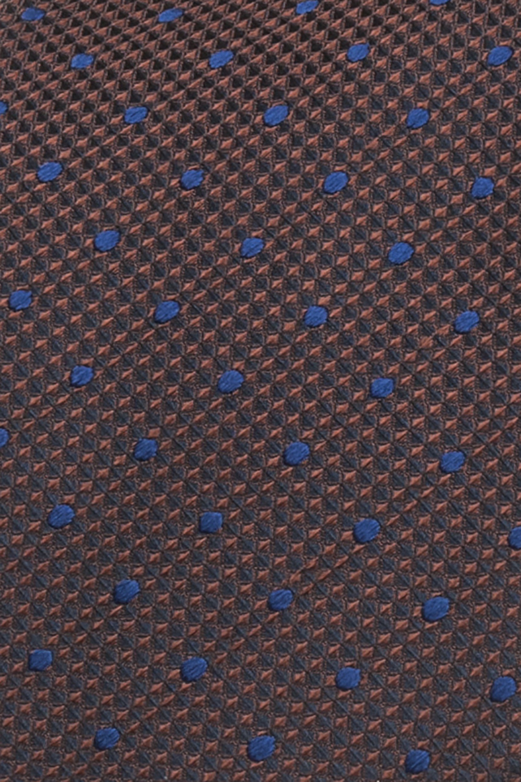 Corbata de seda texturizada con lunares