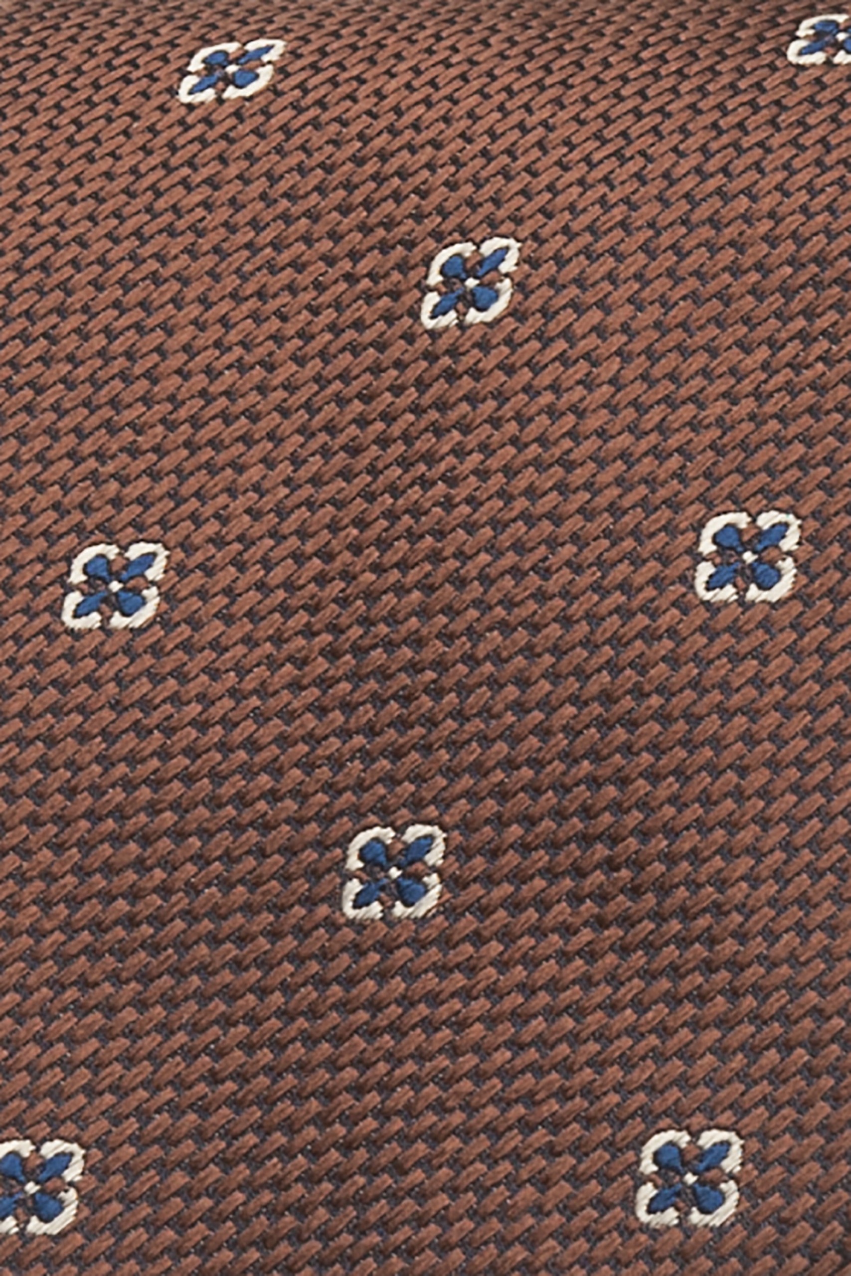 Corbata de seda con estampado de flores