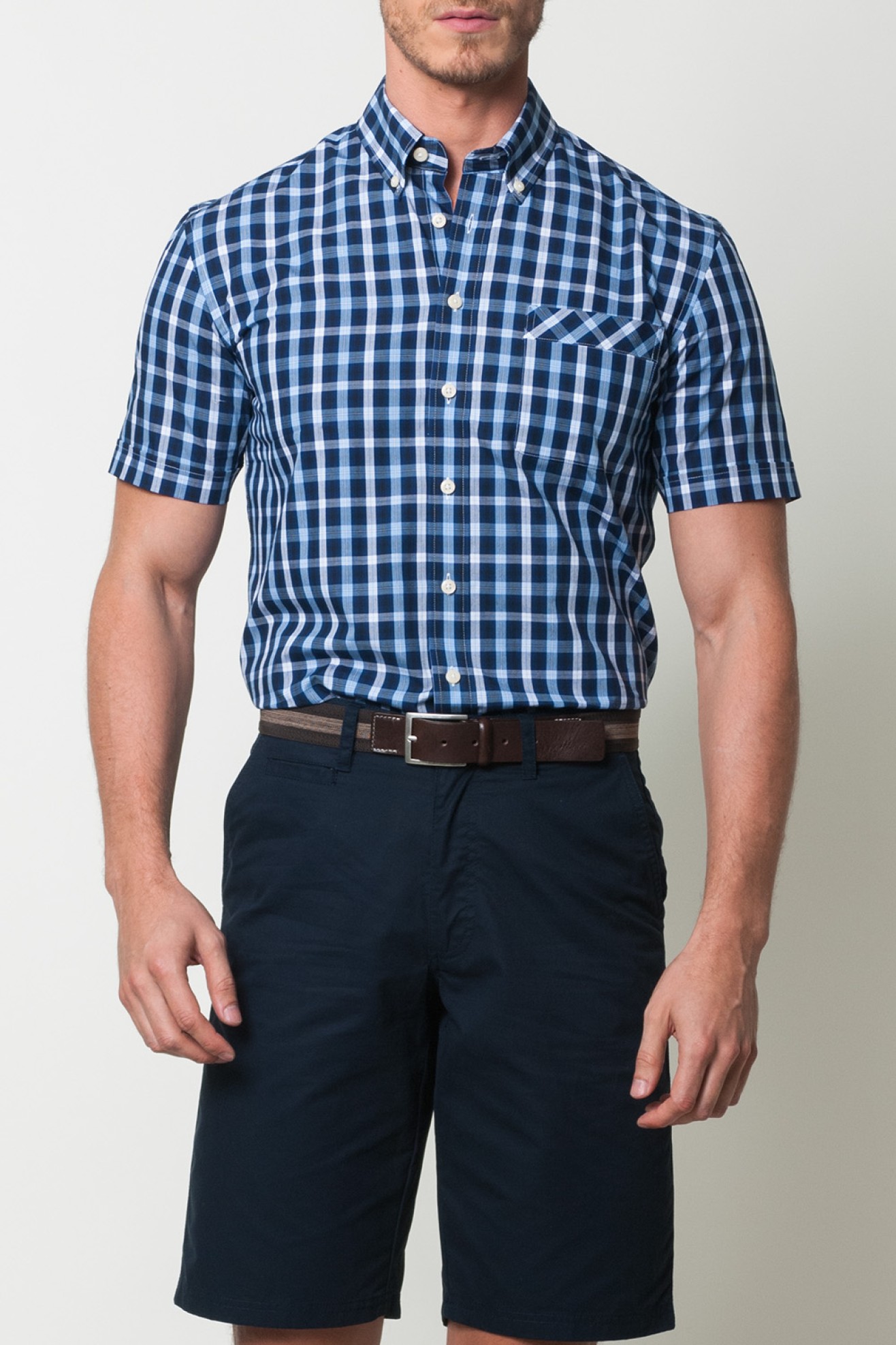 Camisa slim fit a cuadros