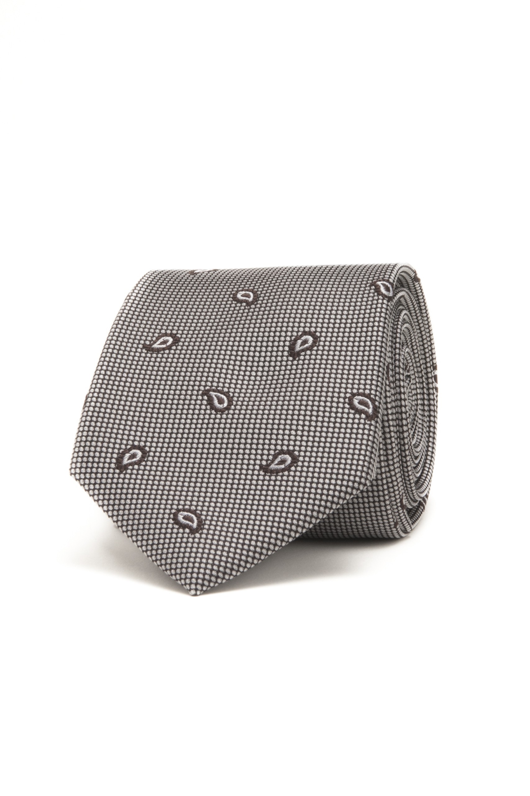 Corbata de seda con motivo de cornucopia