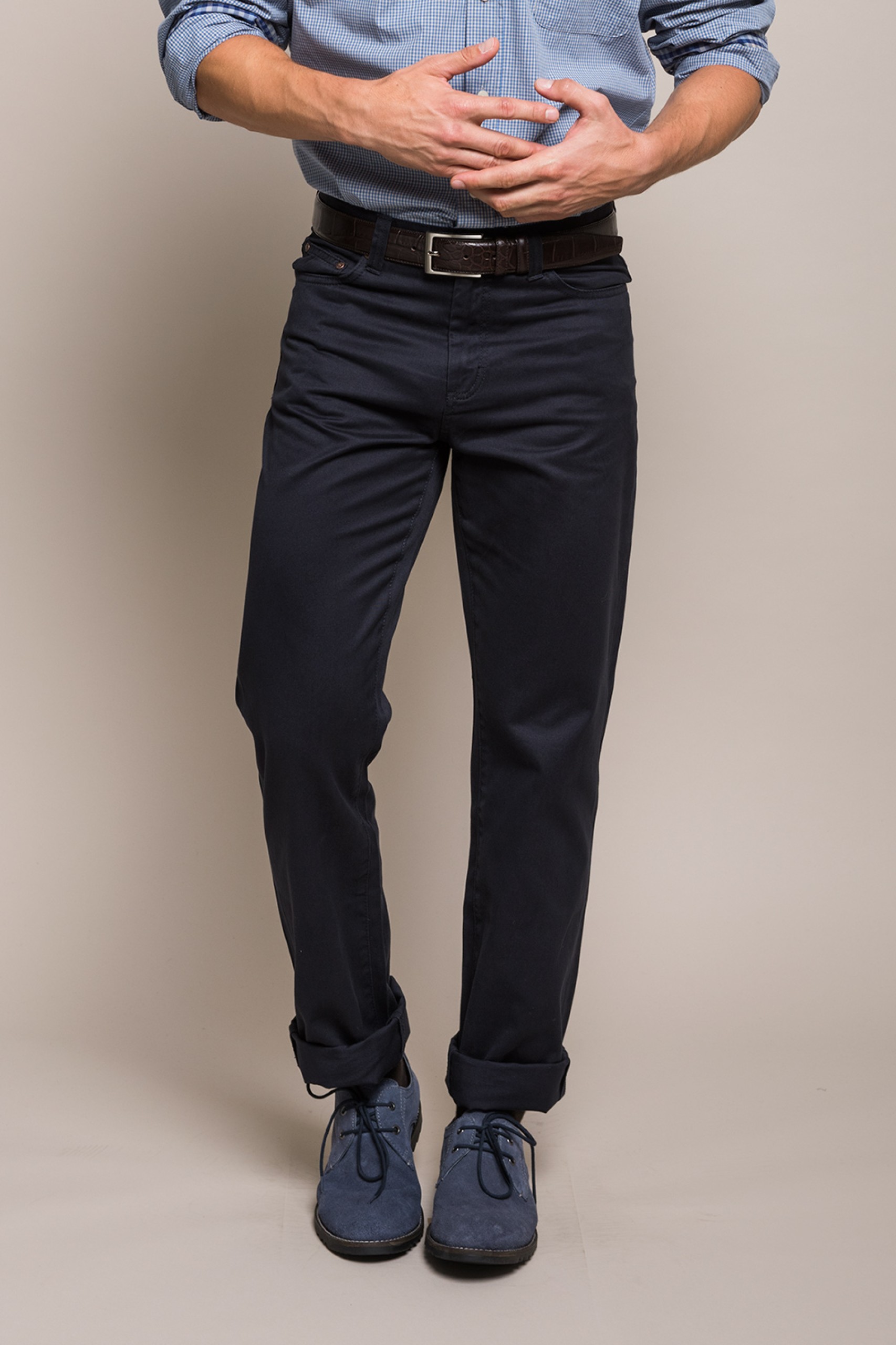 Pantalón de sarga con 5 bolsillos