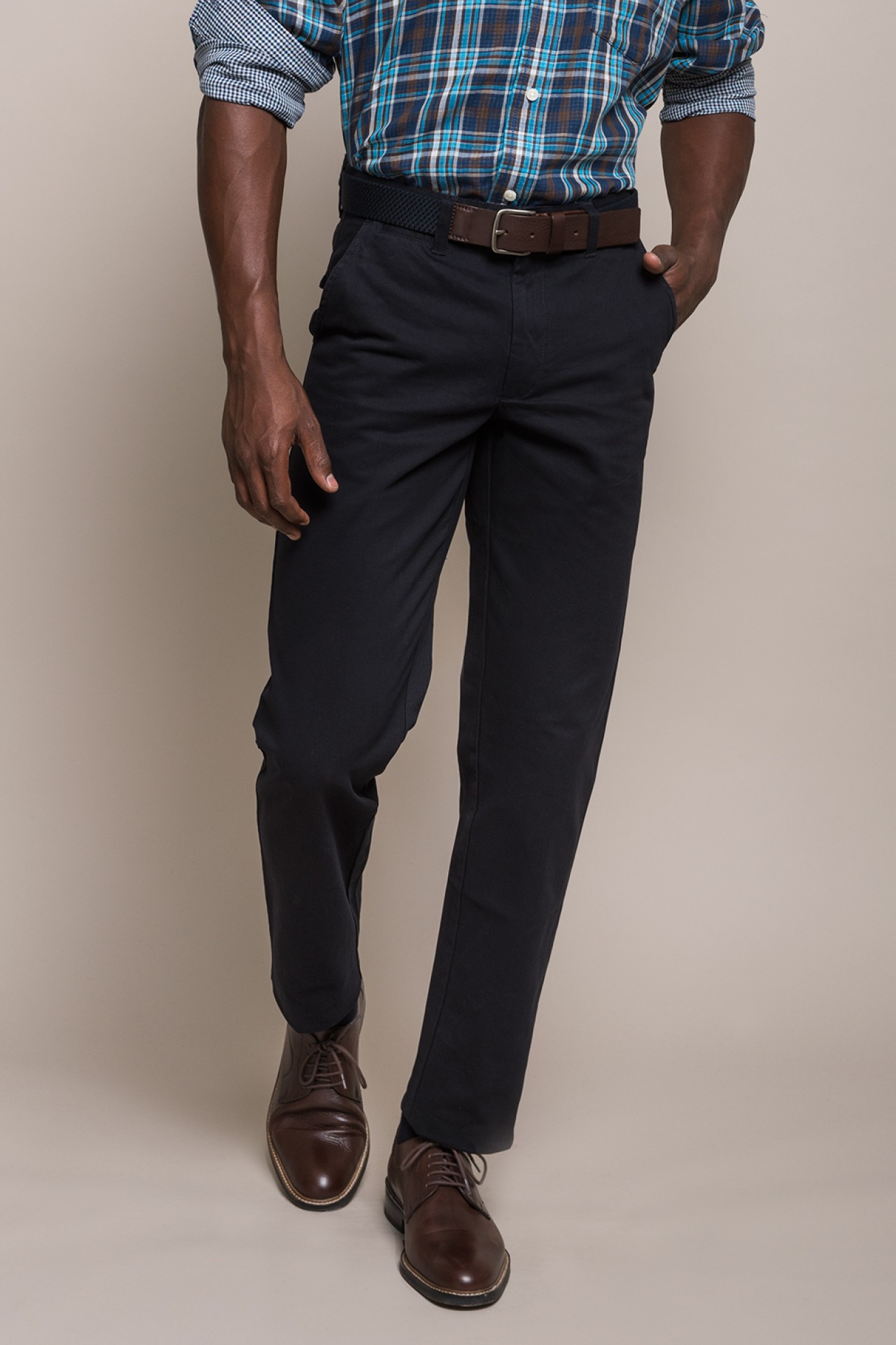 Pantalones de sarga de algodón