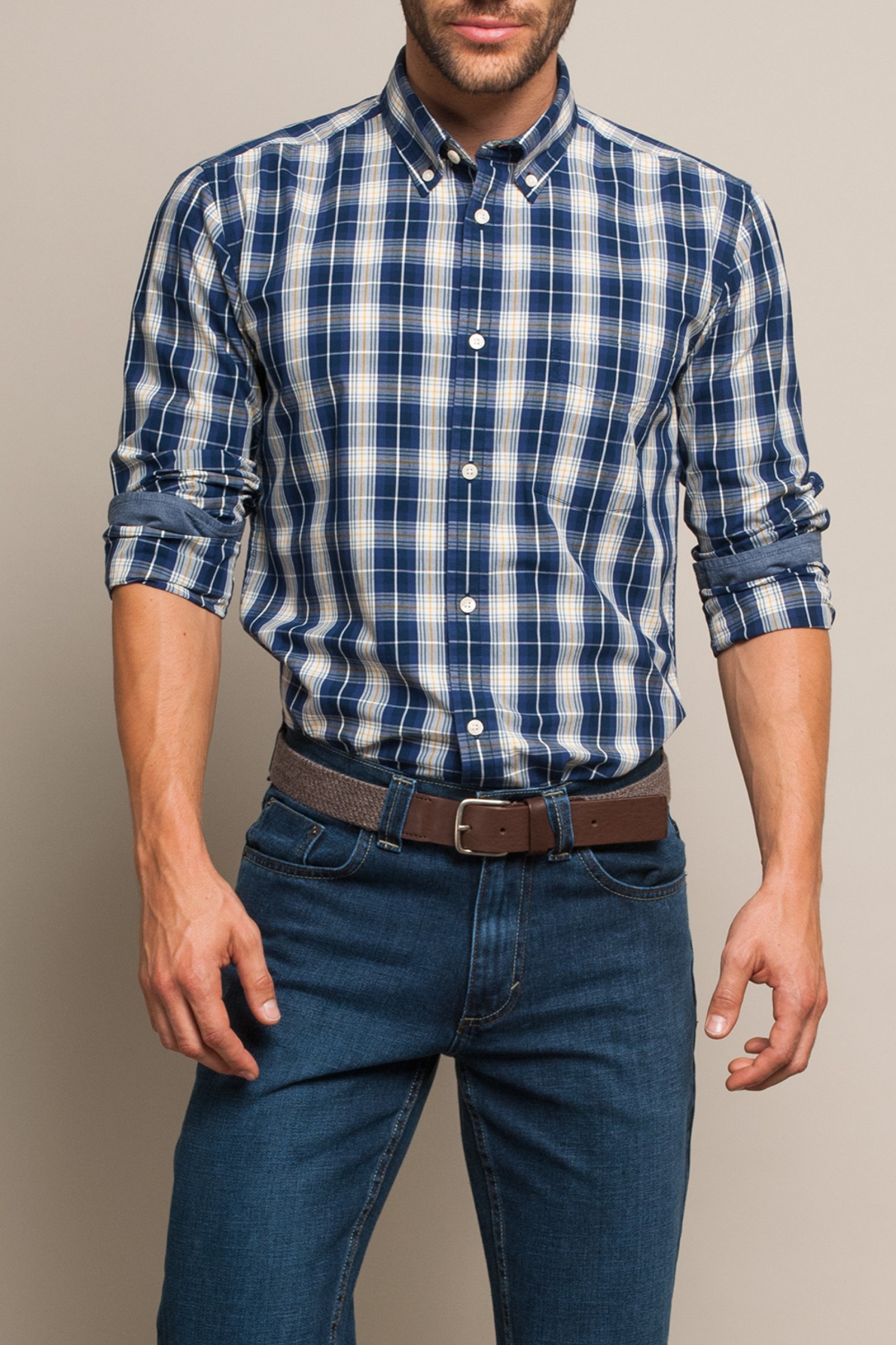 Camisa de cuadros slim fit