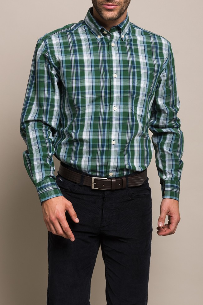 Camisa regular fit a cuadros