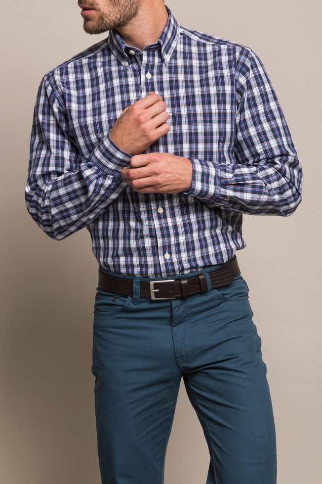 Camisa regular fit a cuadros Camisa regular fit a cuadros