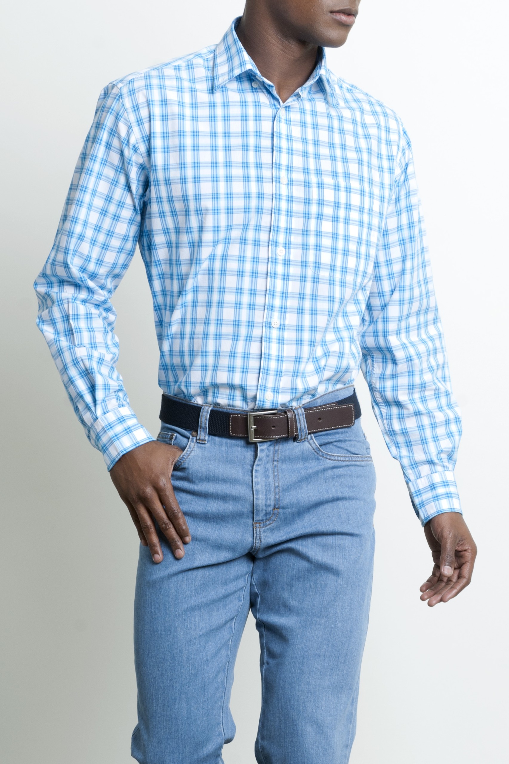 Camisa regular fit a cuadros
