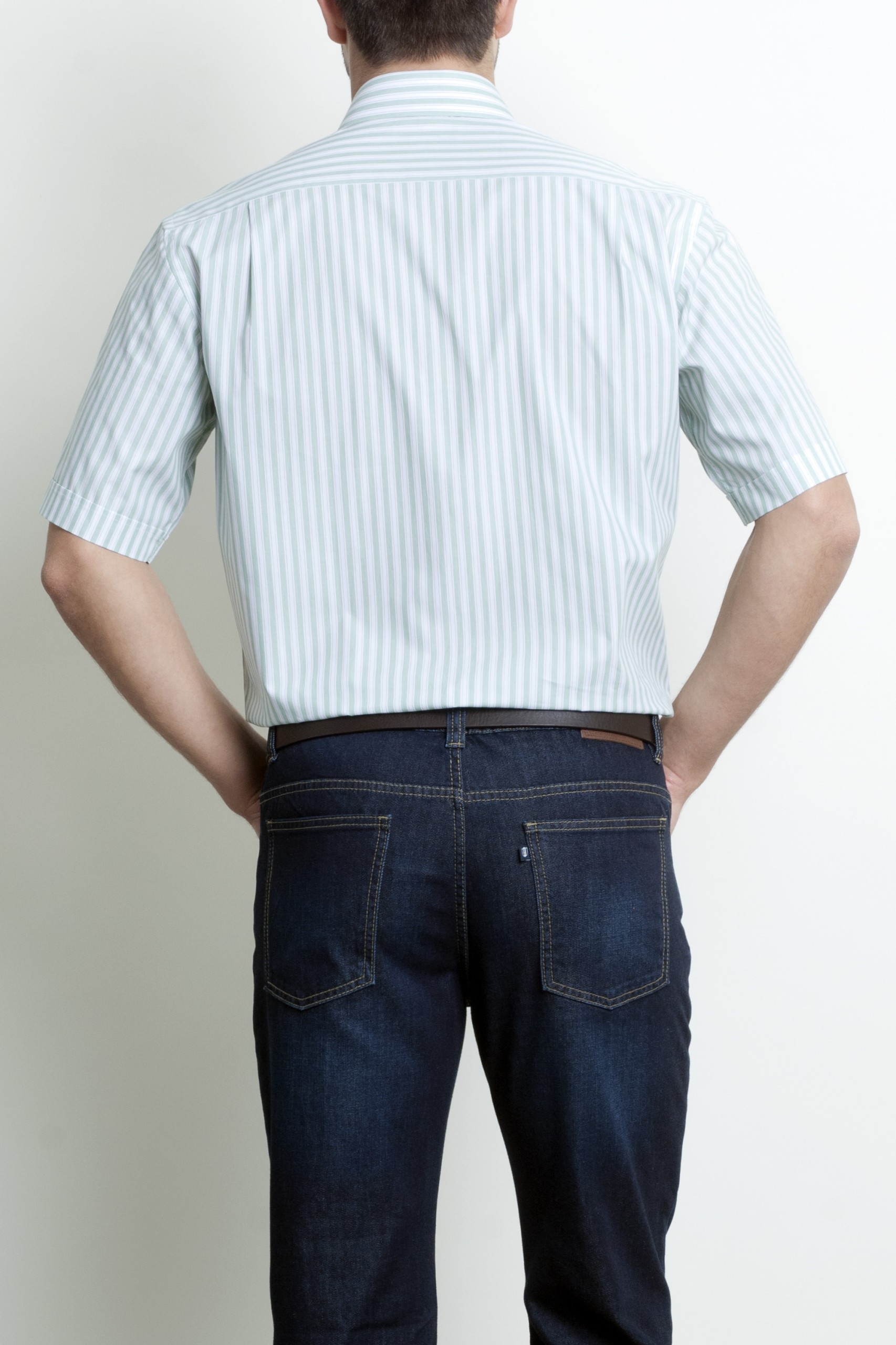 Camisa de rayas de manga corta