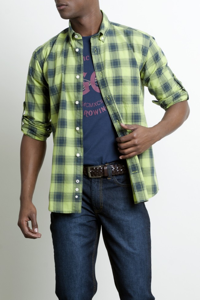 Camisa xadrez slim fit