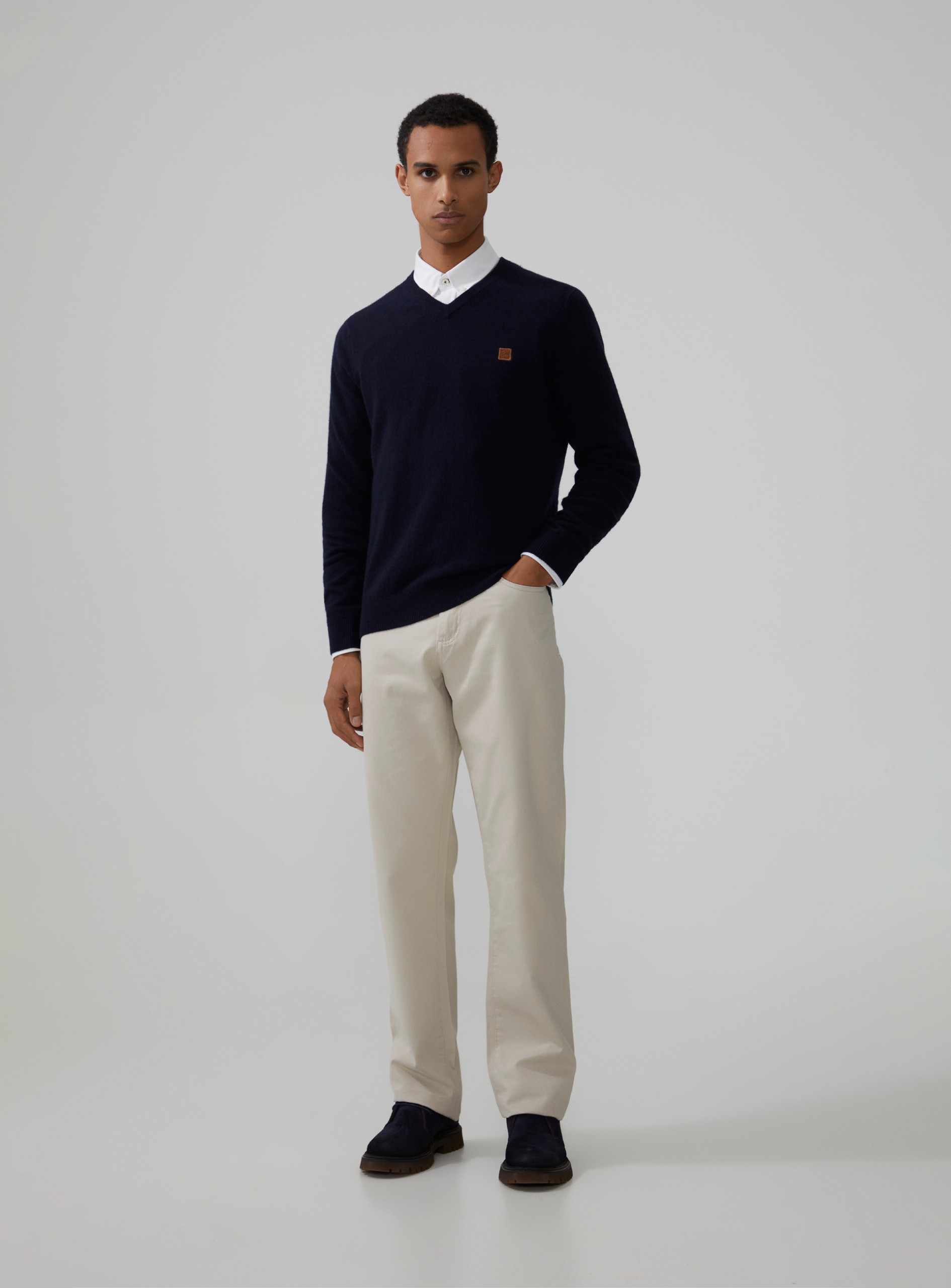 Jersey con cuello de pico