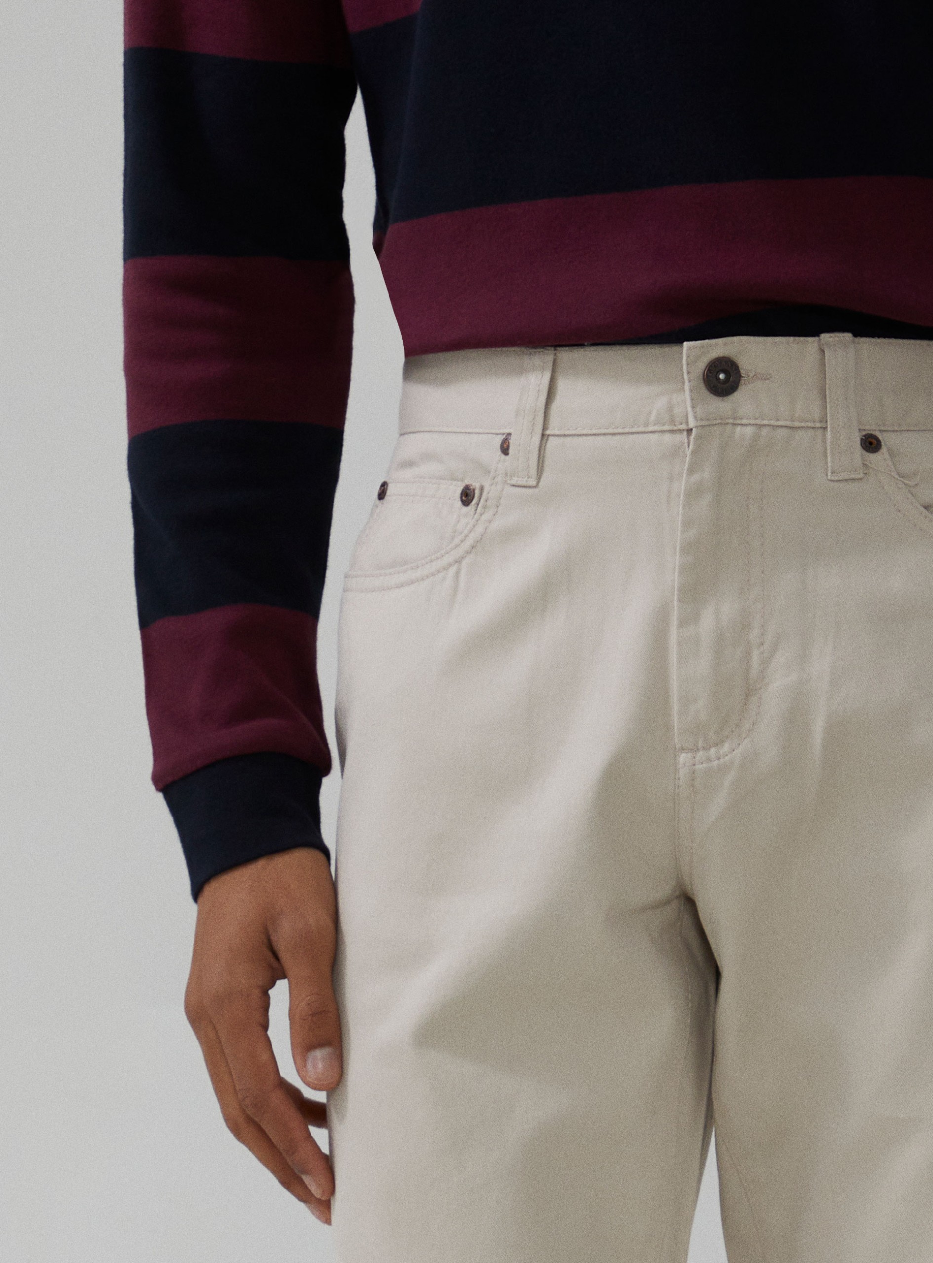 Pantalón de sarga con 5 bolsillos