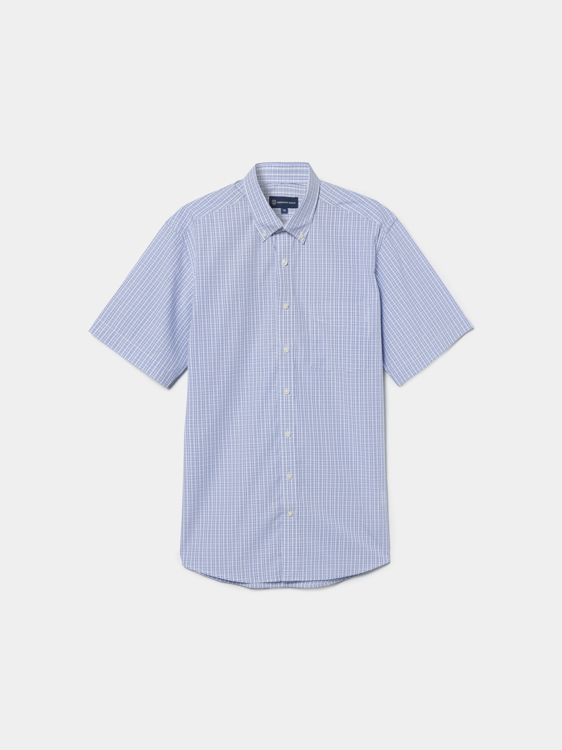 Camisa de cuadros de manga corta