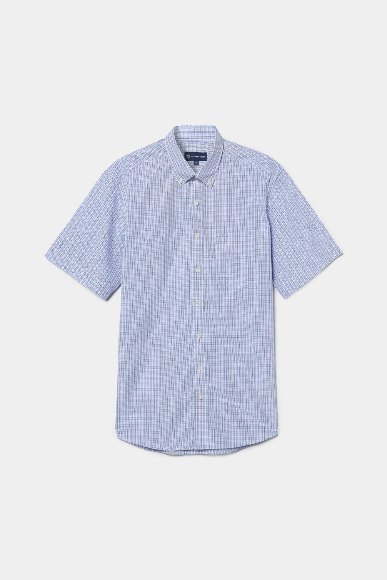 Camisa de cuadros de manga corta