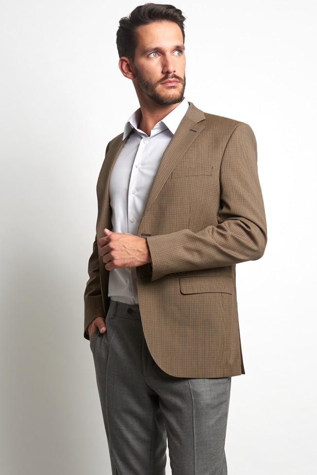 Blazer de lana a cuadros