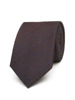 Corbata de seda texturizada con lunares 