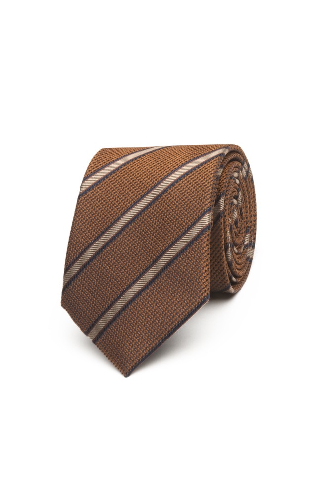 Corbata de seda a rayas 