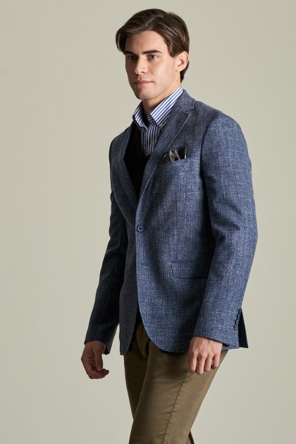 Patterned Fitted Blazer