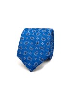 Corbata de seda con estampado de cornucopias