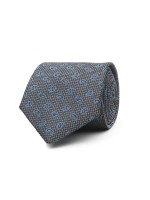 Corbata de seda con motivo de cornucopia 