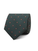 Corbata de seda texturizada con lunares 