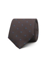 Gravata seda texturizada bolinhas 