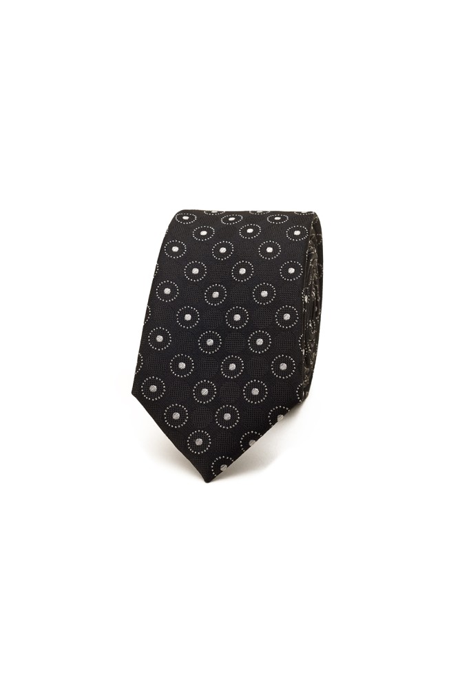 Corbata de seda con lunares 