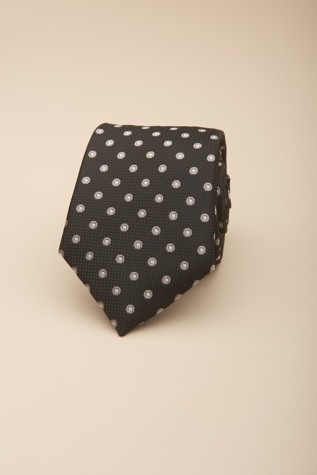 Corbata de lunares con textura 