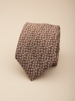 Corbata de seda con estampado de flores 