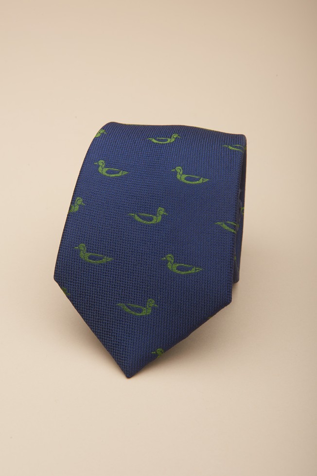 Corbata de seda estampada