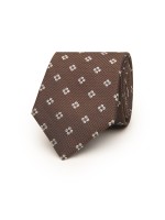 Corbata de seda con estampado de flores