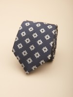 Corbata de seda estampada 