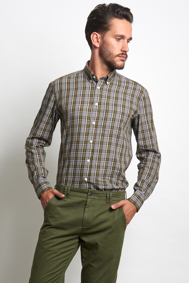 Camisa xadrez slim fit