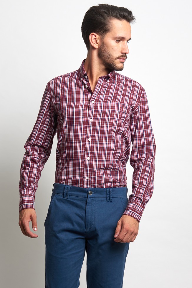 Camisa a cuadros slim fit
