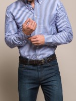 Camisa s riscas slim fit