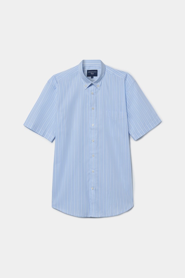 Camisa de riscas manga curta