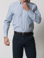 Camisa s riscas regular fit