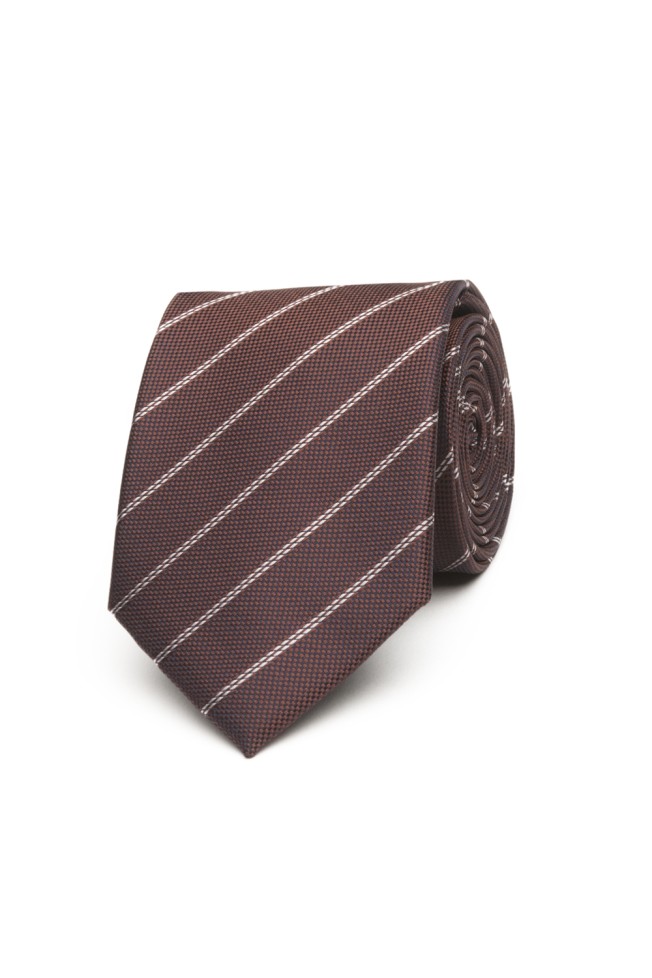 Corbata con estampado de rayas