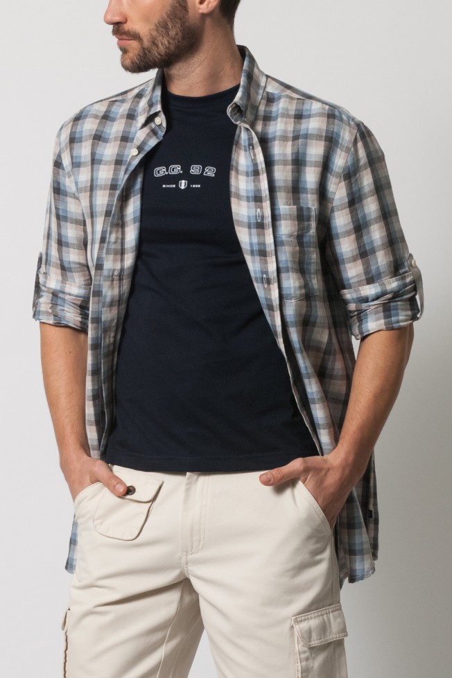 Camisa linho regular fit